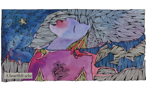 A heartfelt ache van Jeri Griffith, Werk op papier te koop op Singulart