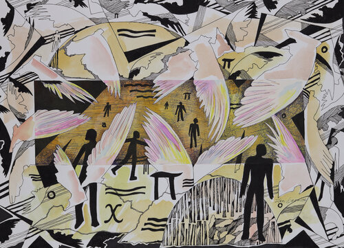 Winged Thoughts van Jeri Griffith, Schilderij te koop op Singulart