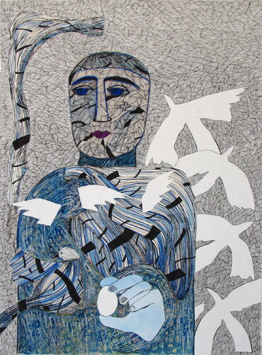 Winter Woman de Jeri Griffith, Obra en papel a la venta en Singulart