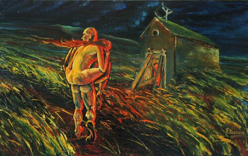 Sur le chemin di Jean pierre Etienne, Pittura in vendita su Singulart