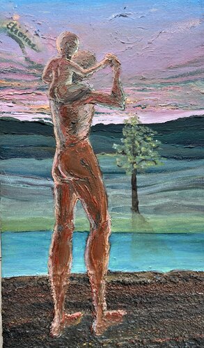 Promenade du soir de Jean pierre Etienne, Pintura a la venta en Singulart