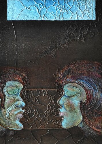 Le baiser, promesses de Jean pierre Etienne, Pintura a la venta en Singulart