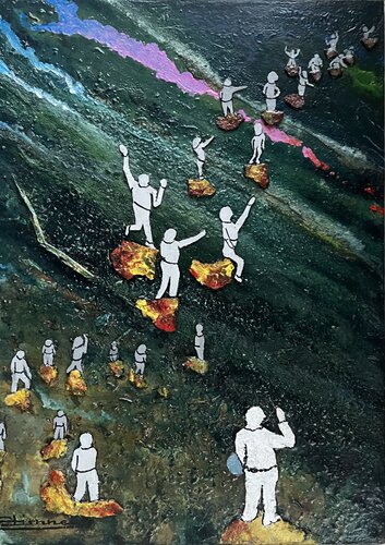 Petite balade vers l'inaccessible de Jean pierre Etienne, Pintura a la venta en Singulart