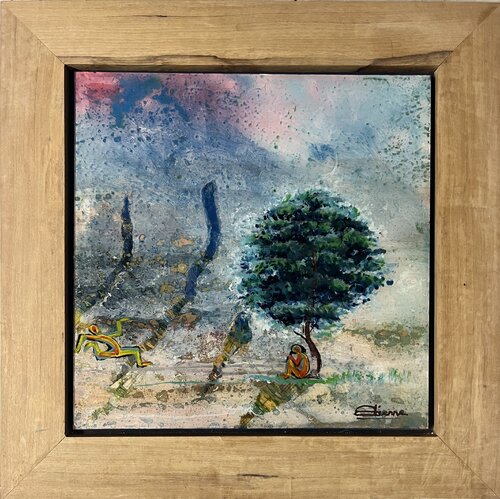 Au pied de mon arbre de Jean pierre Etienne, Pintura a la venta en Singulart