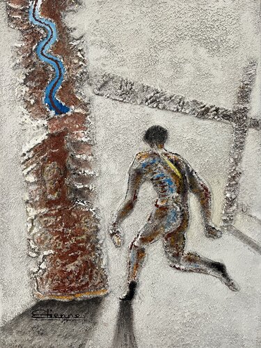 Serf sans élan de Jean pierre Etienne, Pintura a la venta en Singulart