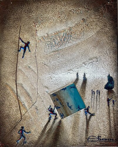 Tortue en mer by Jean pierre Etienne, Painting for Sale on Singulart