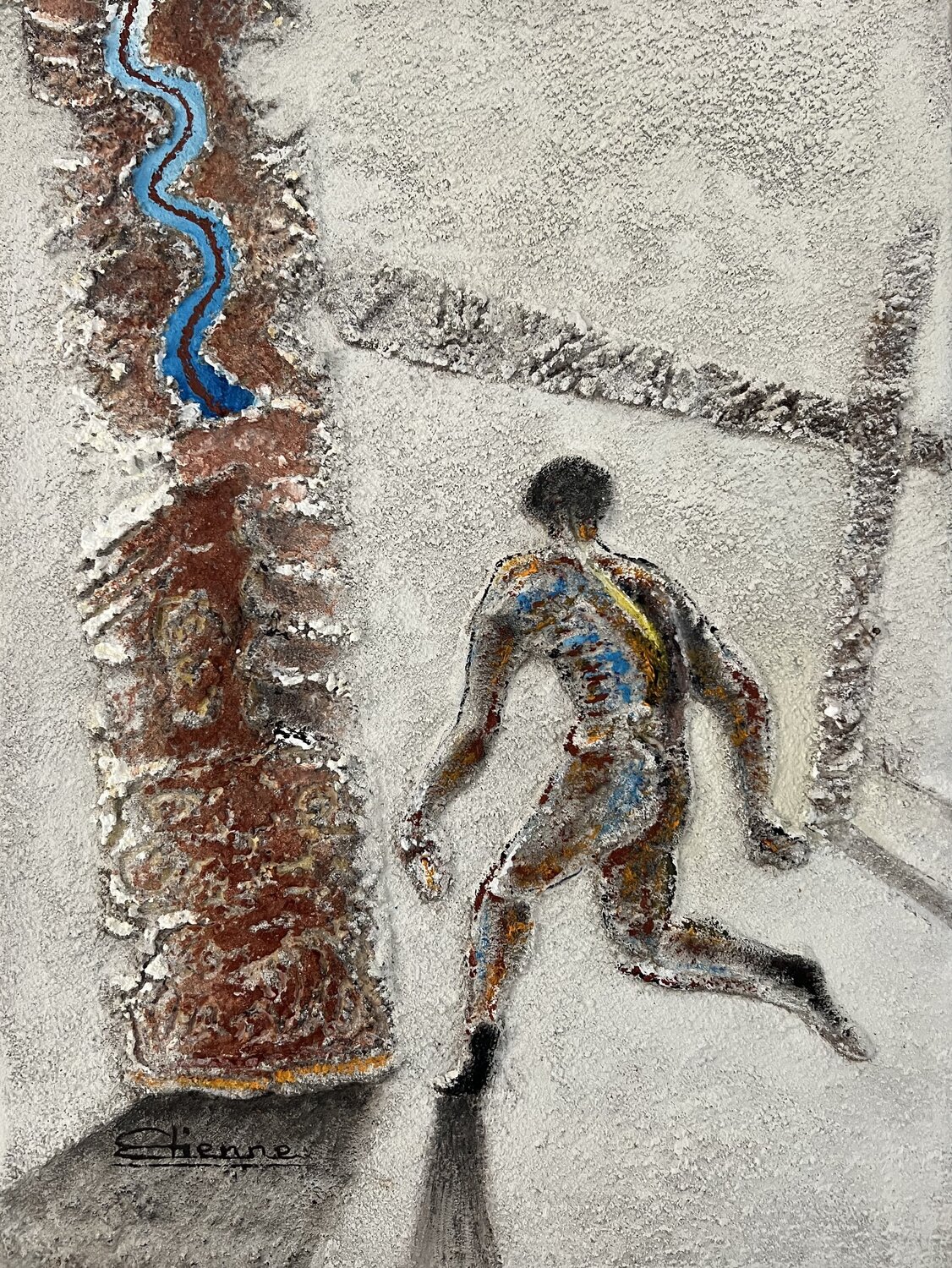 Serf sans élan Jean pierre Etienne Pintura original en venta