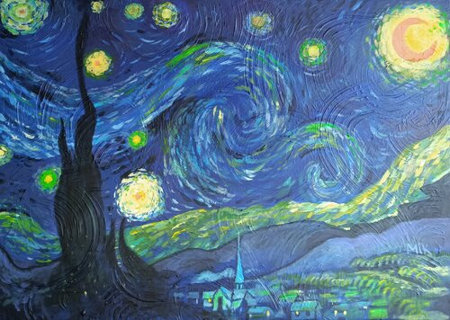 Abstrait Van Gogh par Mikel Richard, Peinture en vente sur Singulart