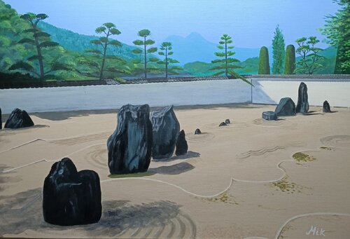 Jardin Zen di Mikel Richard, Pittura in vendita su Singulart