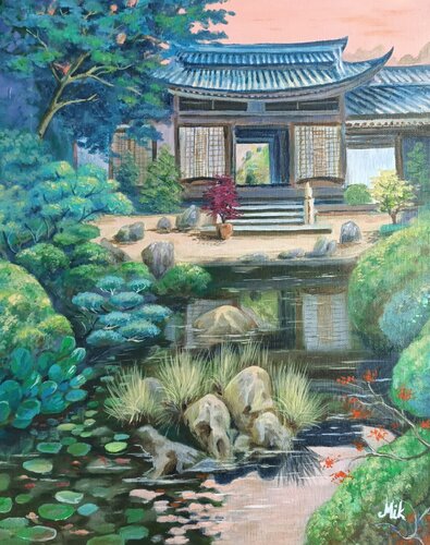 Jardin Japonais 2 de Mikel Richard, Pintura a la venta en Singulart