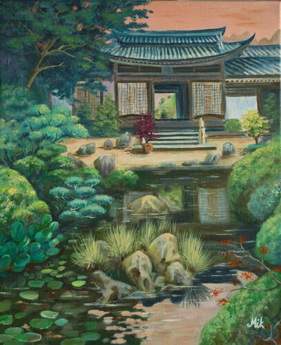 Jardin Japonais 2 de Mikel Richard, Pintura a la venta en Singulart