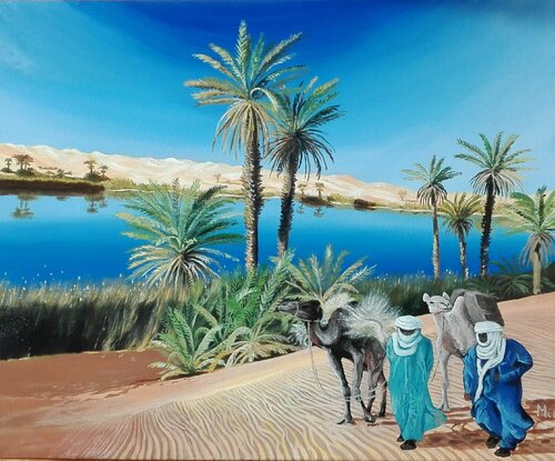 Touaregs du désert van Mikel Richard, Schilderij te koop op Singulart