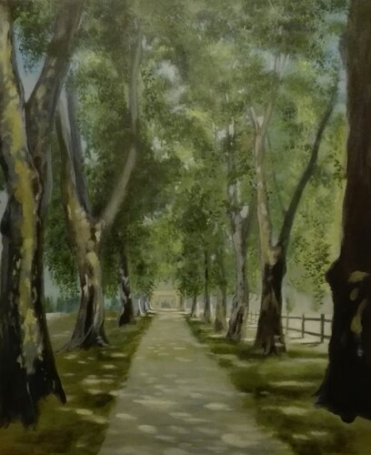 Allée de platanes van Mikel Richard, Schilderij te koop op Singulart