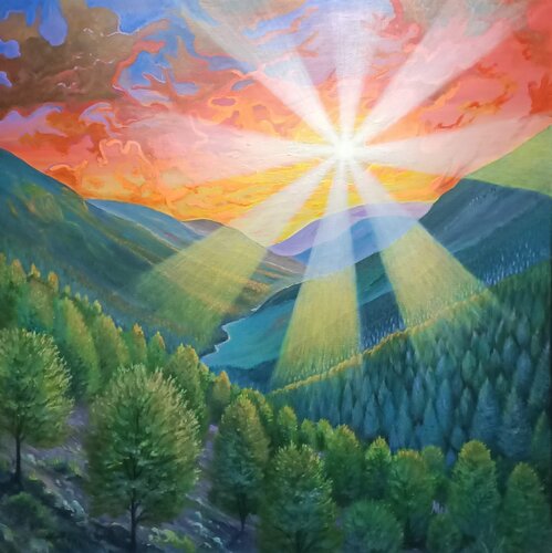 Lumière du monde di Mikel Richard, Pittura in vendita su Singulart