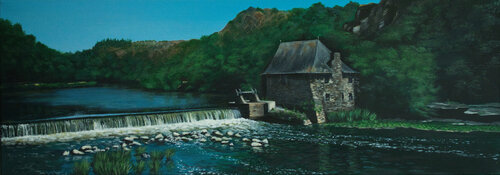Le moulin du Boël by Mikel Richard, Painting for Sale on Singulart