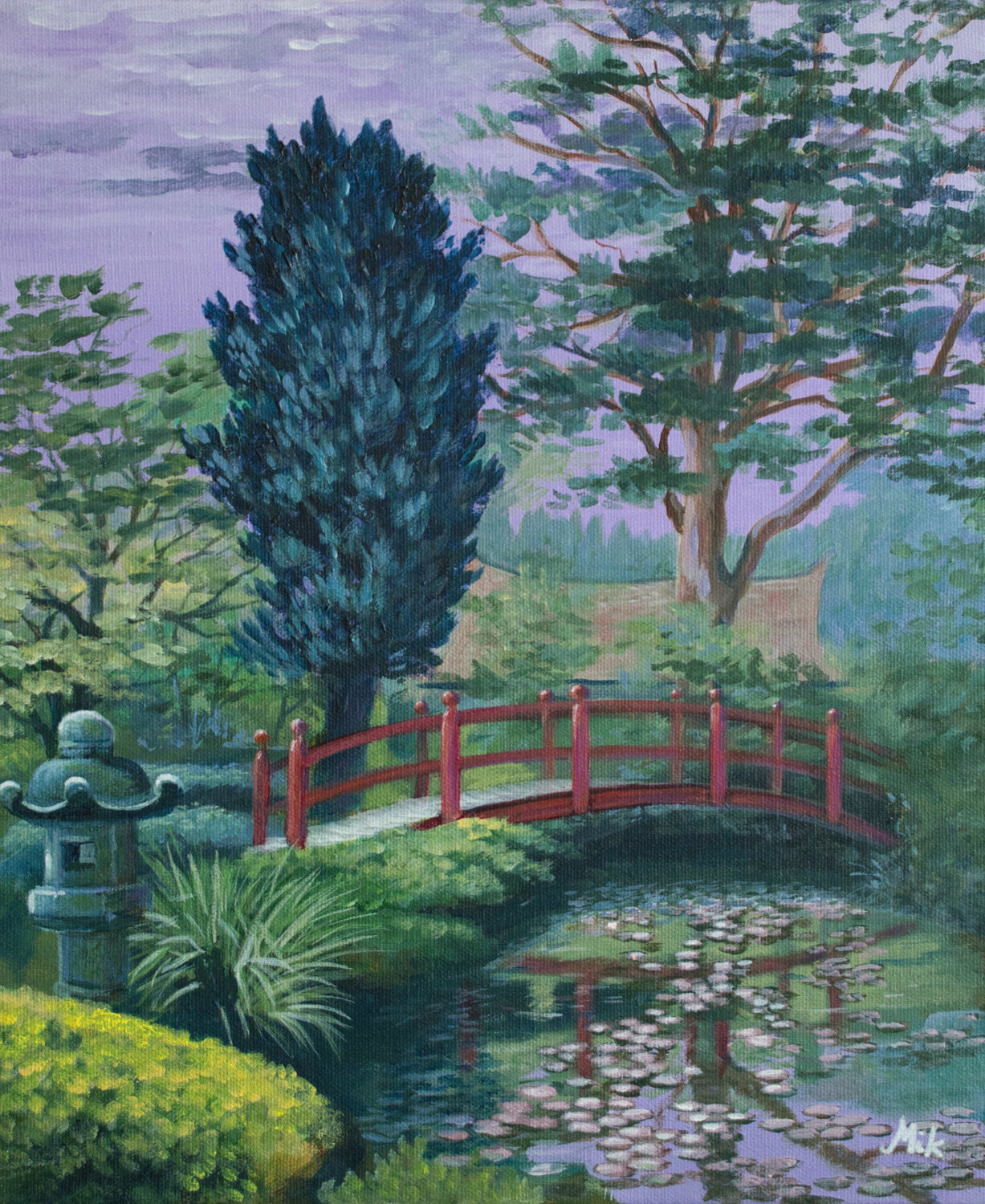 Jardin Japonais 3 Mikel Richard Pintura original en venta