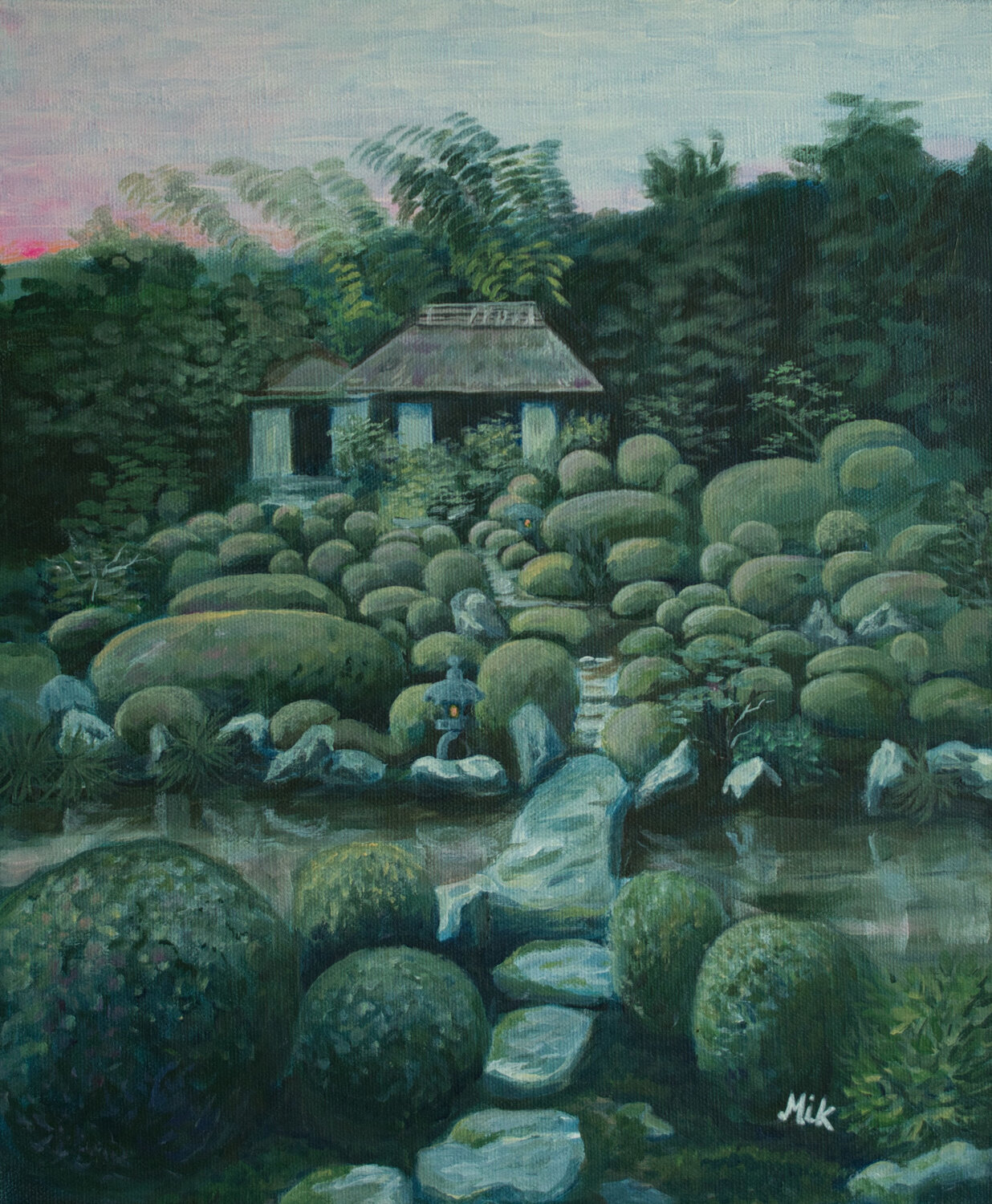 Jardin Japonais 4 Mikel Richard Pintura original en venta