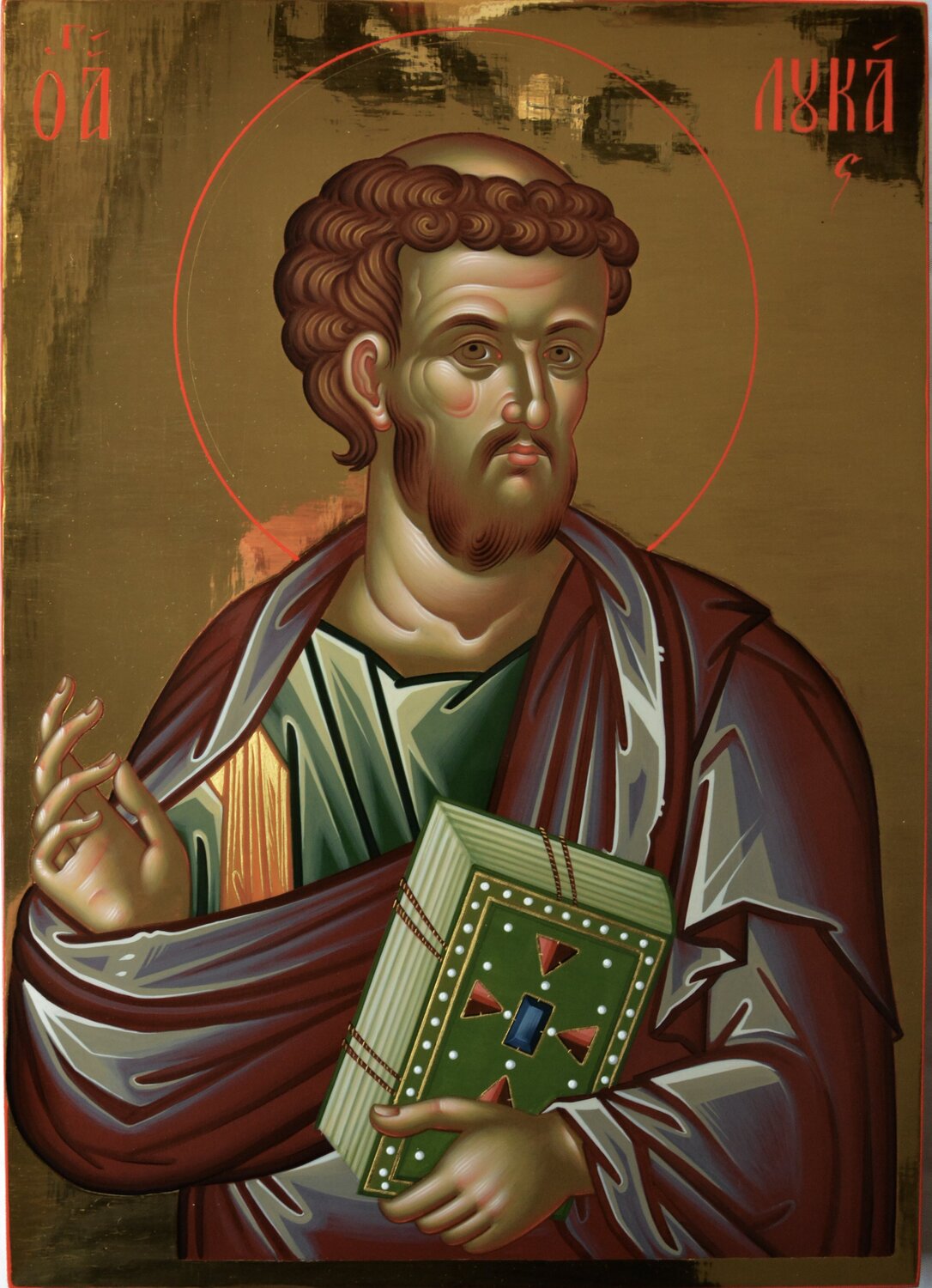 Sain Luke the Evangelist di Daniel Neculae (2023): Pittura a Tempera ...