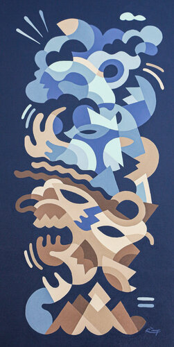 Totem Terre - Air van Rimp, Schilderij te koop op Singulart