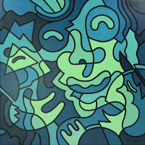 Discussion nocturne van Rimp, Schilderij te koop op Singulart