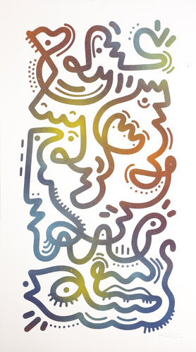 Totem Galaxies by Rimp, Work on Paper for Sale on Singulart