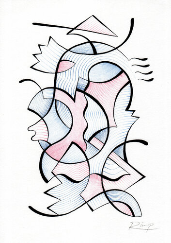 Bleue Rose 129-140-151 van Rimp, Tekening te koop op Singulart