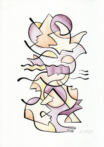 Violet Orange 109-133-185 von Rimp, Zeichnungen kaufen auf Singulart