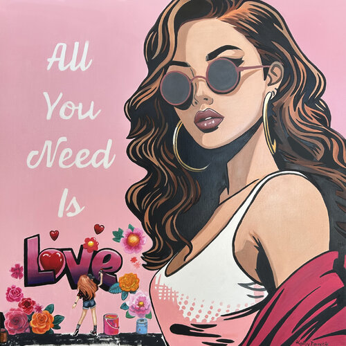All You Need Is Love van Kathy Donachie, Schilderij te koop op Singulart