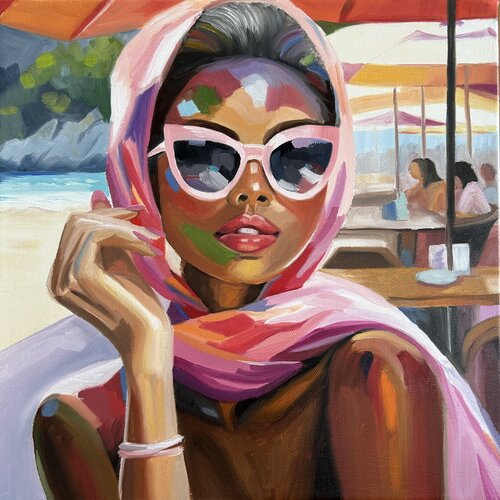 Beach Babe von Kathy Donachie, Malerei kaufen auf Singulart