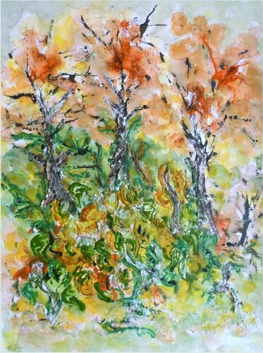 Zeit des Herbstes VIII di Annachrista Kroll-Buchholz, Pittura in vendita su Singulart