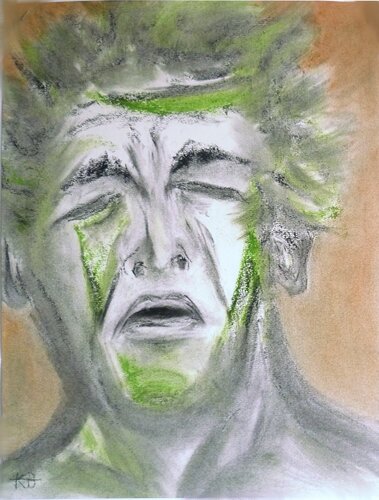 Leben , Macht , Angst – leben macht Angst - X by Annachrista Kroll-Buchholz, Painting for Sale on Singulart
