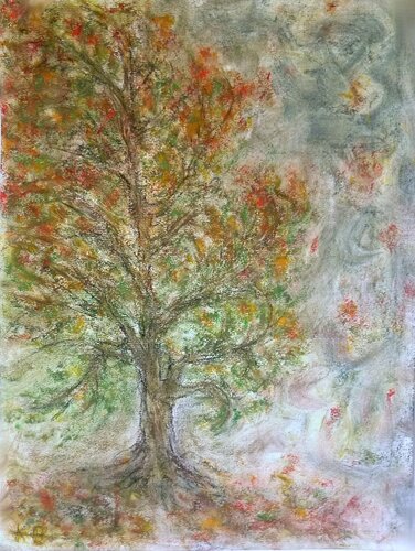Zeit des Herbstes - Ein stürmischer Tag by Annachrista Kroll-Buchholz, Work on Paper for Sale on Singulart