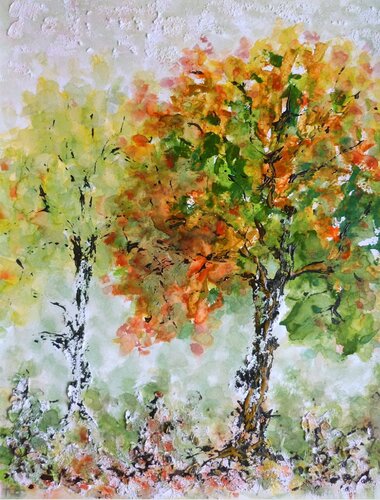 Zeit des Herbstes VII by Annachrista Kroll-Buchholz, Work on Paper for Sale on Singulart