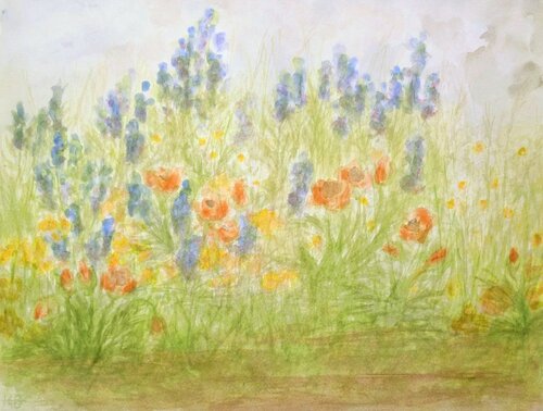 Zeit des Sommers ; Am Wegesrand by Annachrista Kroll-Buchholz, Work on Paper for Sale on Singulart