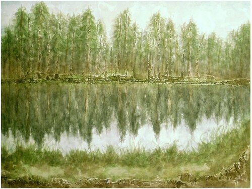 Der Weg um den Waldsee par Annachrista Kroll-Buchholz, Peinture en vente sur Singulart