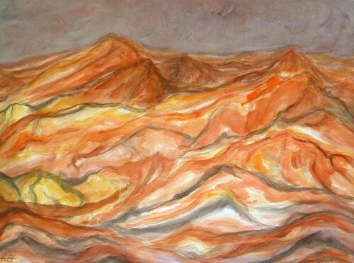 Die Roten Berge di Annachrista Kroll-Buchholz, Pittura in vendita su Singulart