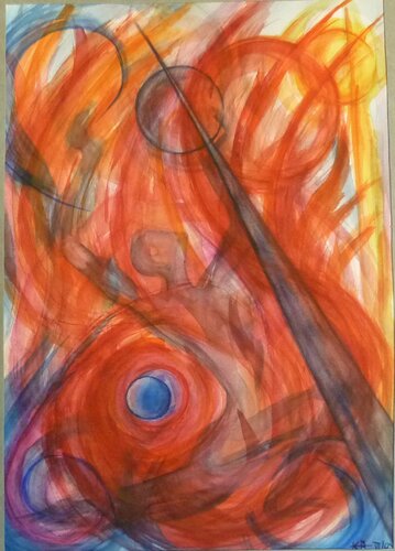 Feuertanz par Annachrista Kroll-Buchholz, Peinture en vente sur Singulart