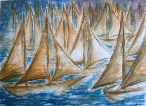 Gemeinsamer Start by Annachrista Kroll-Buchholz, Painting for Sale on Singulart