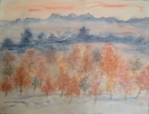 Frühes Licht über dem Tal by Annachrista Kroll-Buchholz, Painting for Sale on Singulart