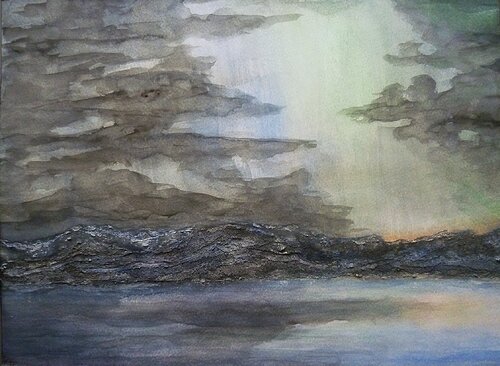 Polarnacht by Annachrista Kroll-Buchholz, Painting for Sale on Singulart