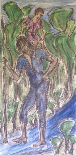 Christophorus by Annachrista Kroll-Buchholz, Painting for Sale on Singulart