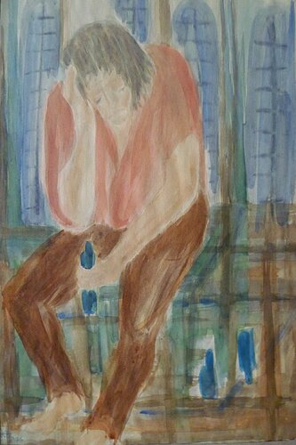 Der Trinker II by Annachrista Kroll-Buchholz, Painting for Sale on Singulart