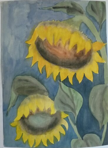 Sonnenblume II von Annachrista Kroll-Buchholz, Malerei kaufen auf Singulart