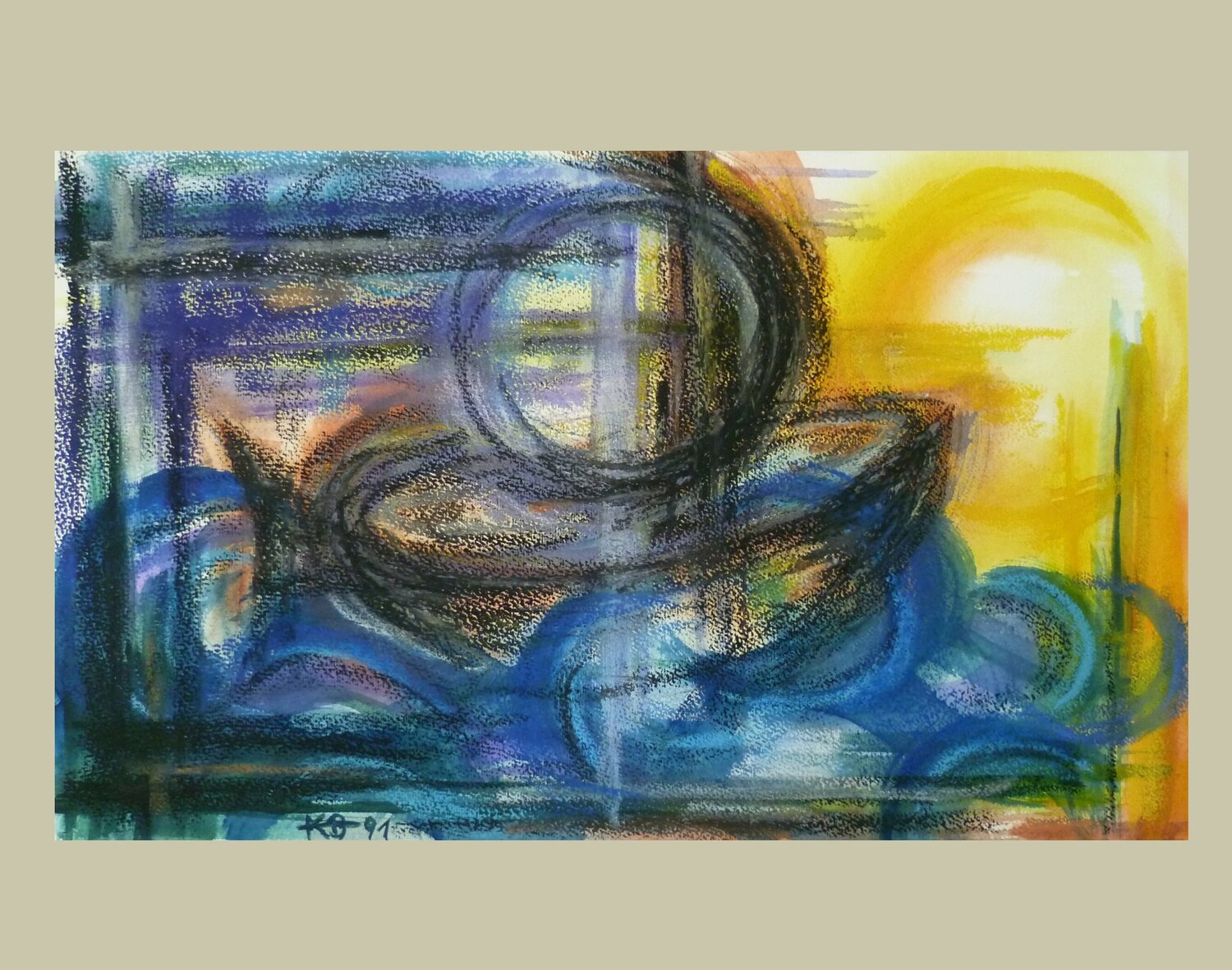 Fahrt ins Licht Annachrista Kroll-Buchholz Work on Paper for sale