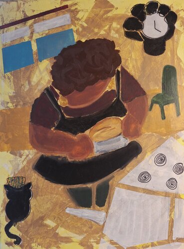 Black Power Cornbread van Zulma Brooks, Schilderij te koop op Singulart