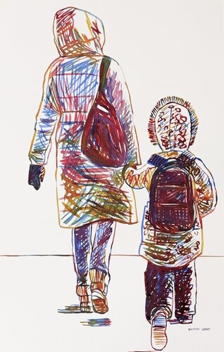 Winter Walking 51713 van Christine Beard, Schilderij te koop op Singulart
