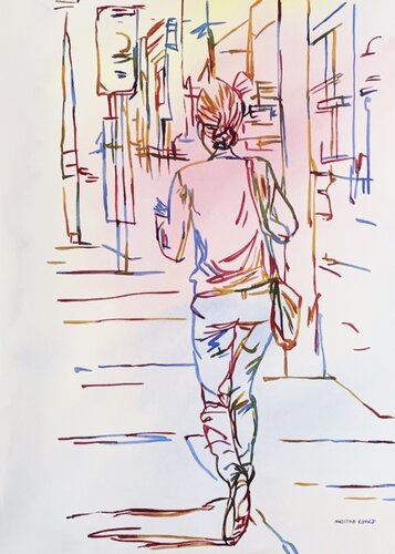 Morning Pace 51718 di Christine Beard, Pittura in vendita su Singulart