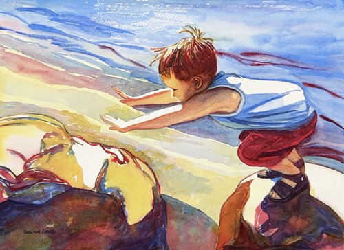 At Play With The Day 51720 de Christine Beard, Pintura a la venta en Singulart