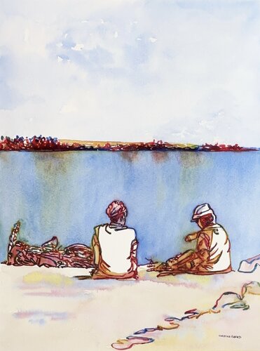 Quiet Conversation 51721 by Christine Beard, Painting for Sale on Singulart