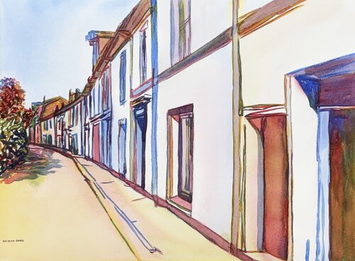 Light On The Lane 51722 van Christine Beard, Schilderij te koop op Singulart